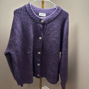 Vintage XL chunky purple sweater